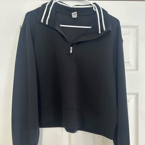 Men's Black Half-Zip Sweater